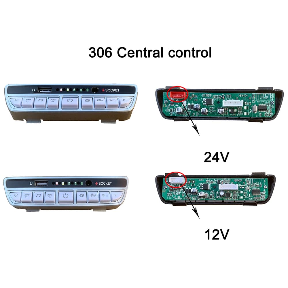 Alimentatore per veicoli elettrici per bambini 306 interruttore di controllo centrale monitor di alimentazione musicale Bluetooth multifunzionale ZK02