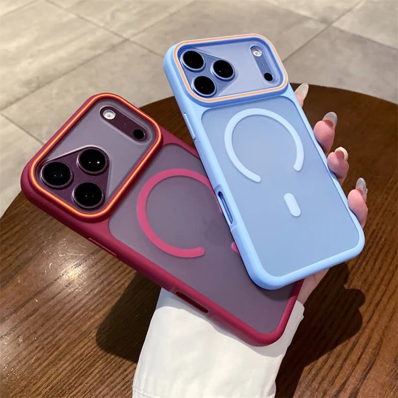 Luxury Color Matte Transparent Magnetic Case For iPhone 18 17 16 15 14 13 12 Pro Max Air Plus 11 For Magsafe Charge Armor Cover