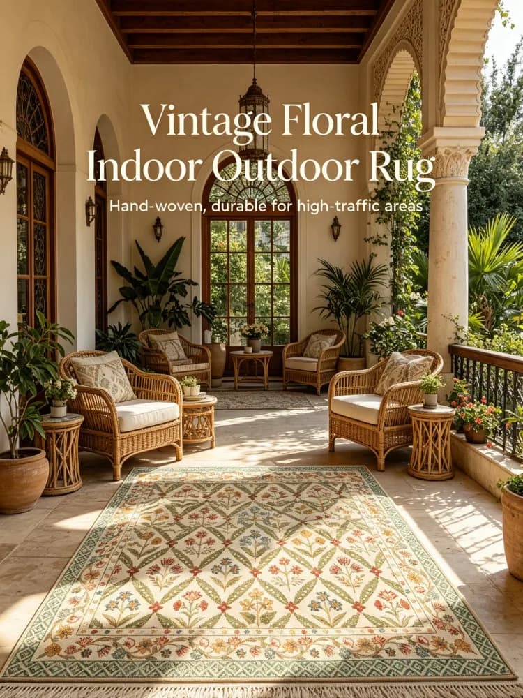 Tappeto Vintage con Stampa Leopardo e Tigre, Tappeto Boho con Motivi Animali per Soggiorno, Tappetino Antiscivolo Lavabile per Ingresso Casa