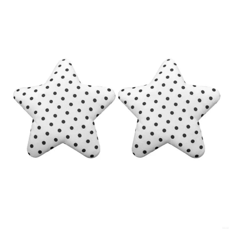 Cute polka dot headphone accessories with star Decoration of soft fabric for gaming headphones and musical earphones 896C