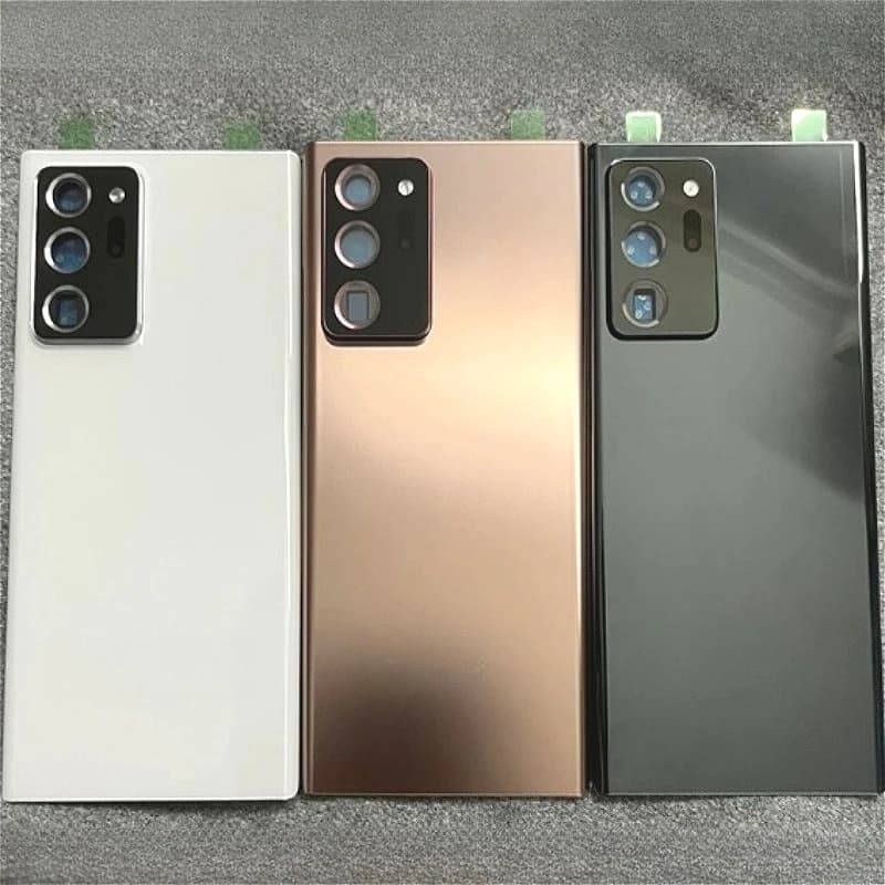 N985/6 Back Glass Cover Replacement For Samsung Note20 Ultra 5G , Back Door Battery Case, Rear Housing Cover + Camera Lens