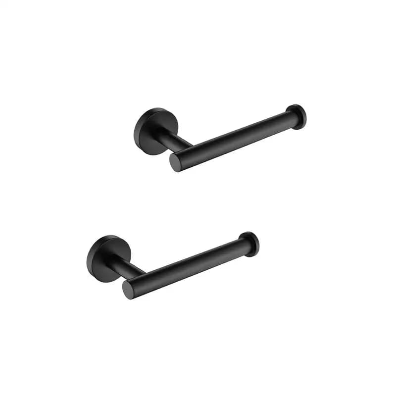 Porta carta igienica da 2 pezzi - Porta fazzoletti in acciaio inossidabile nero opaco per cucina e bagno, porta asciugamani a parete,