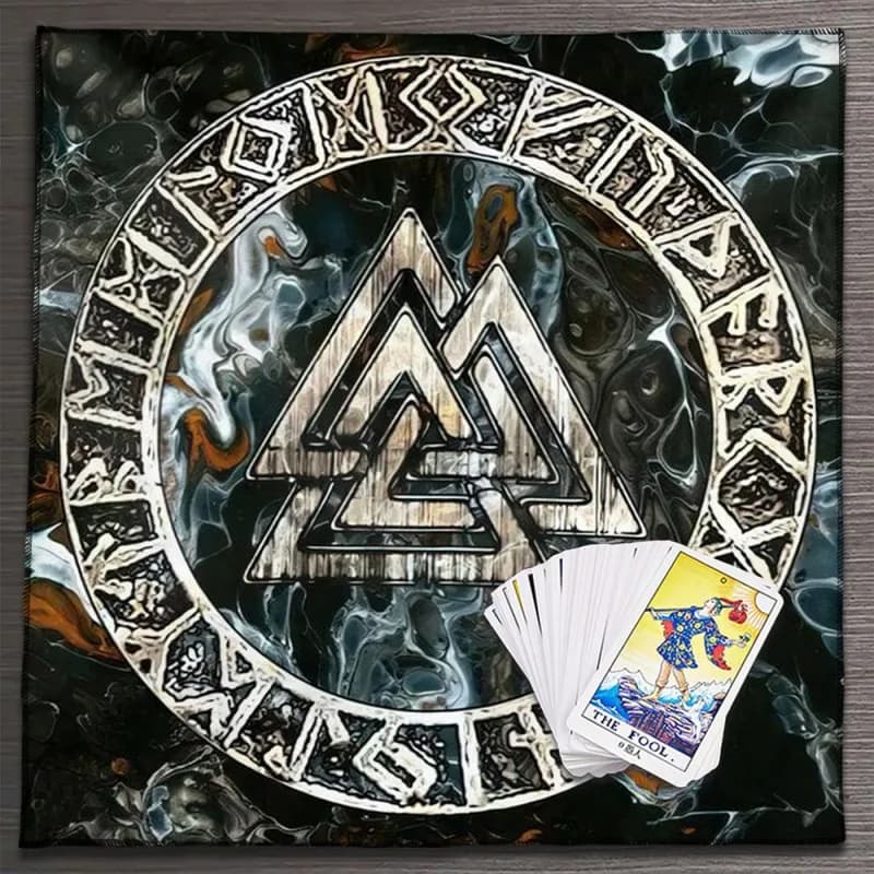 Tappeto Altare Mandala Costellazioni, Divinazione Stregoneria, Tappetino Oracolo Nero, Tovaglia per Carte dei Tarocchi, Decorazione Casa