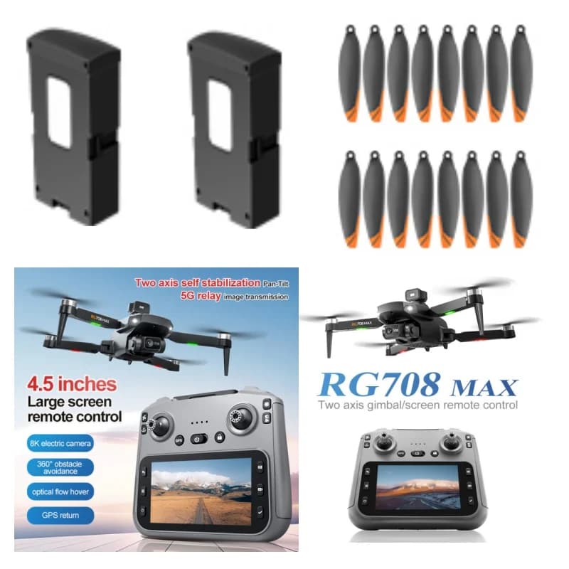 RG708MAX Drone Battery Propeller RG708 MAX RC Drone Original Accessories RG708MAX RC Dron 7.4V 3800MAH battery Blades RG708 t