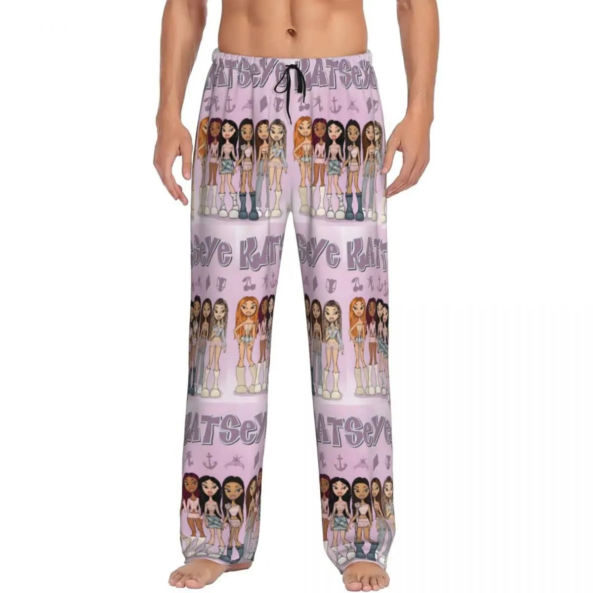Pantaloni da pigiama K-Katseyes personalizzati Indumenti da notte per uomo Cintura elastica Pantaloni da salotto per ragazze con tasche