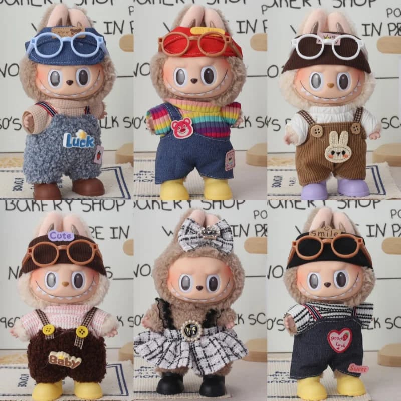 Mini vestiti per bambole Accessori per abiti per la Corea Kpop Exo 15-17 cm Labubu Idol V1 V2 Tute set Abbigliamento regalo