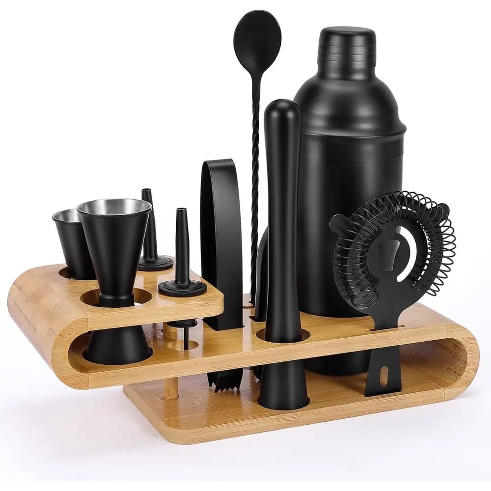 Set da Barman 12 Pezzi: Kit Completo per Cocktail con Shaker e Accessori per Bar Domestico