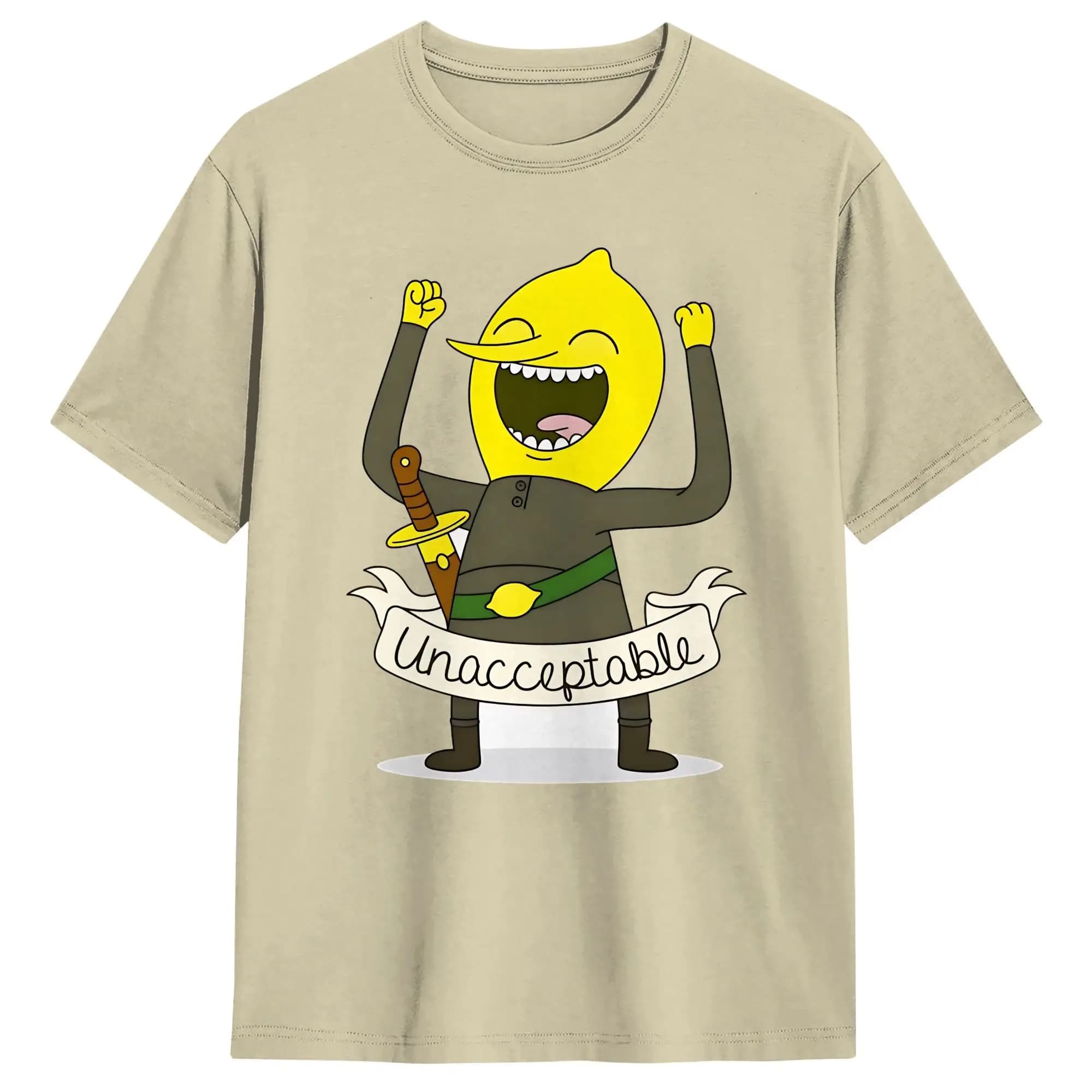 T-shirt estetica lemongrab Cute Lemon da uomo in cotone a maniche corte con girocollo, maglietta estiva