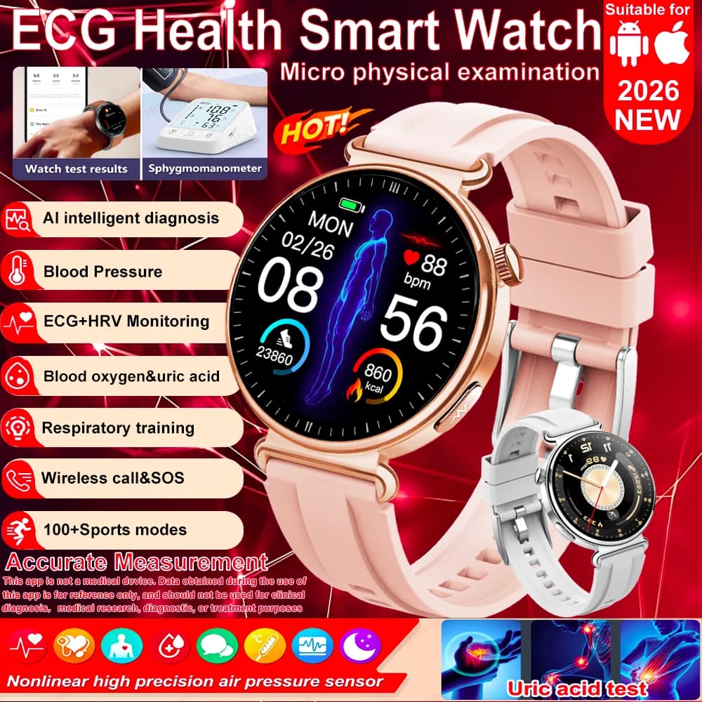 The new sports smartwatch for women supports microphysical examination, sending SOS calls, body analysis and integrated torch.