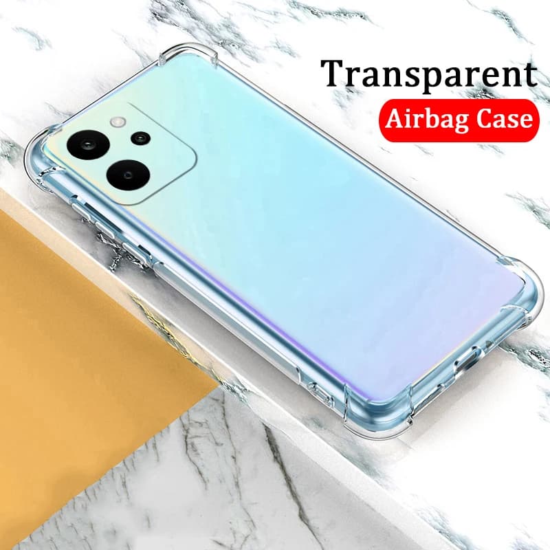 Skinlee per Realme P4 Power Case Cover antiurto in silicone trasparente con airbag per Realme P4 Power Back Casing
