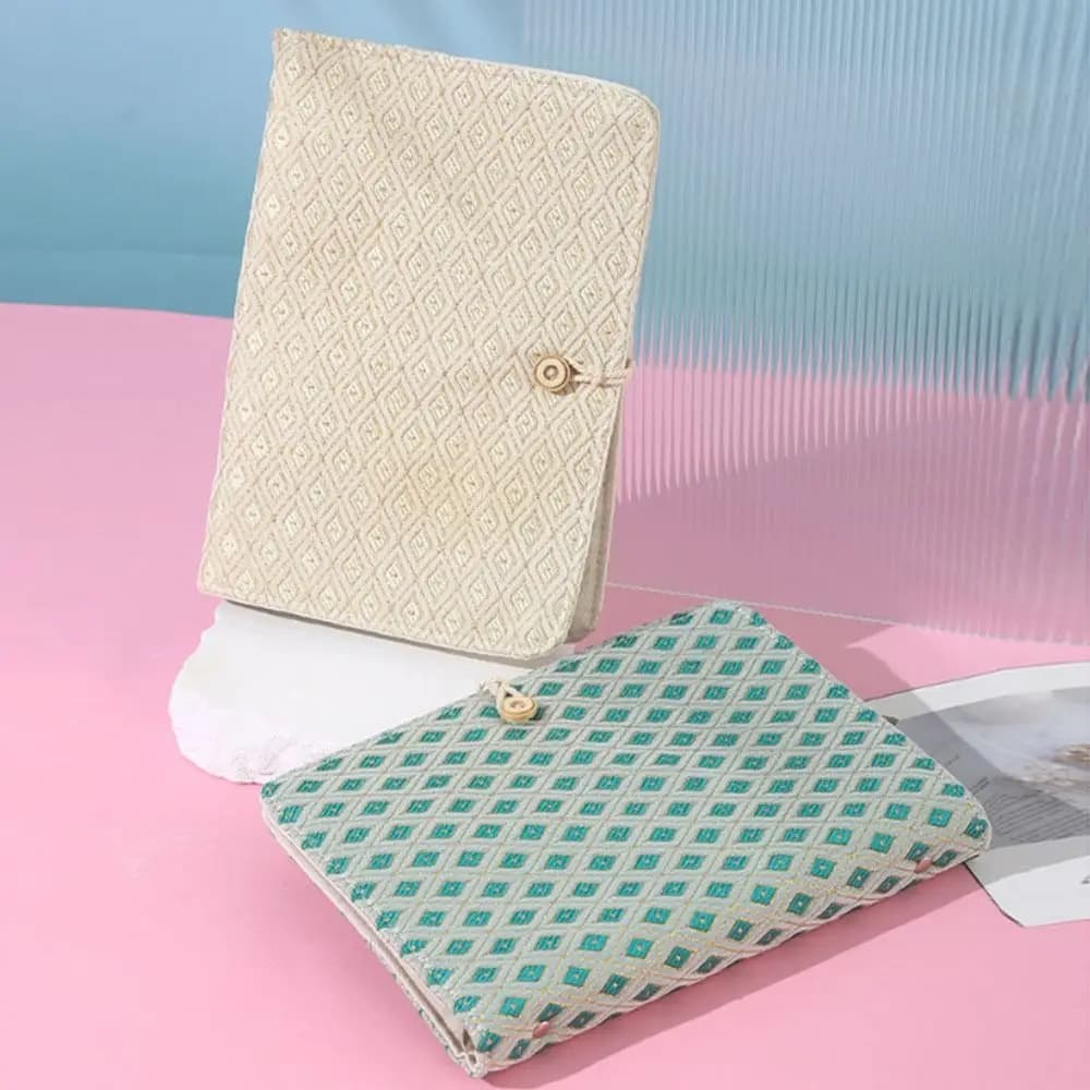 Copertina per Quaderno A5/A6 a Fogli Mobili, Ricamata, Creativa, Mini Copertina per Budget, Copertina Fai-da-te per Lista delle Cose da Fare, Copertina per Planner