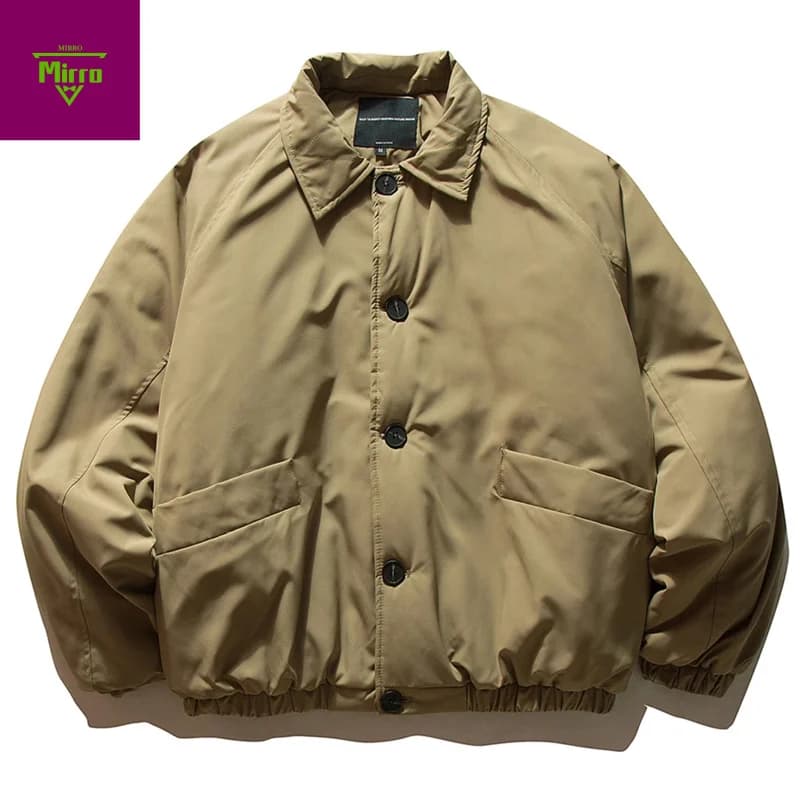 teMirrordust daWinter jackets for men thickened warm Parka Harajuku padded jackets oversize streetwear jackets for men
