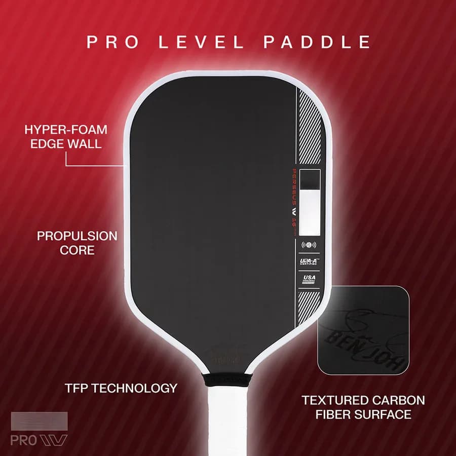 Perseus IV Pro 4 Pickleball Paddle 14mm Thickness Gen 4 TFP Foam Core T700 Carbon Fiber Pickleball Racket USA Pickleball Approve