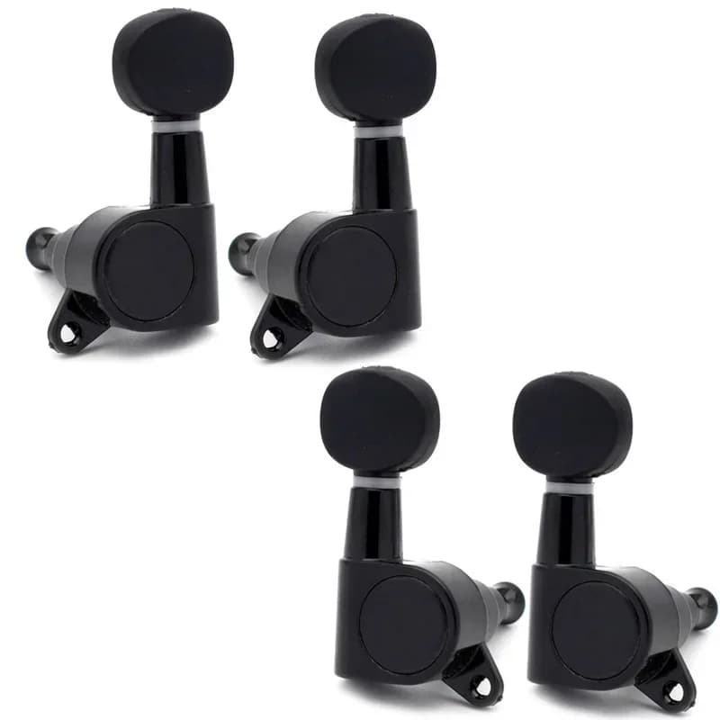 Small oval Concave Button Sealed-gear String Ukulele Tuning Pegs key Machine Tuners Heads Chrome Black for choose