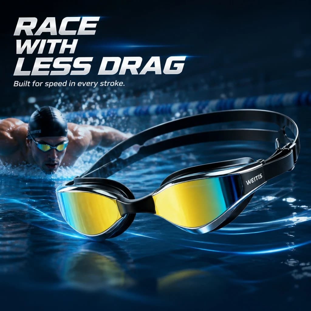 Mirrored Anti Fog Racing Swim Goggles UV Protection Waterproof Silicone Leakproof Adult Swimming Glasses For Men Women