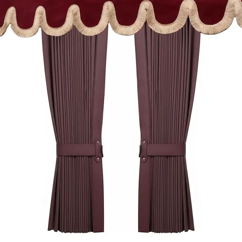 Universal Set of Sun Curtains in Camoscio for Cabin Trucks for SCANIA DAF MAN HOWO IVECO Mercedes-Benz Mack