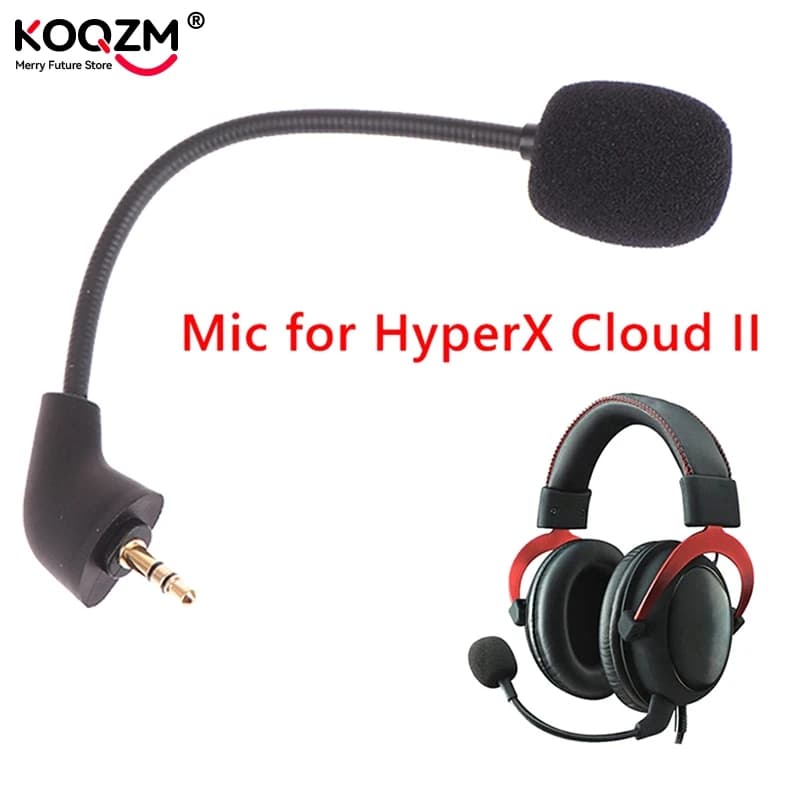 Transparent and stable voice game microphone for Hyper X Cloud II gaming headphones replacement microphone for portable gaming microphone