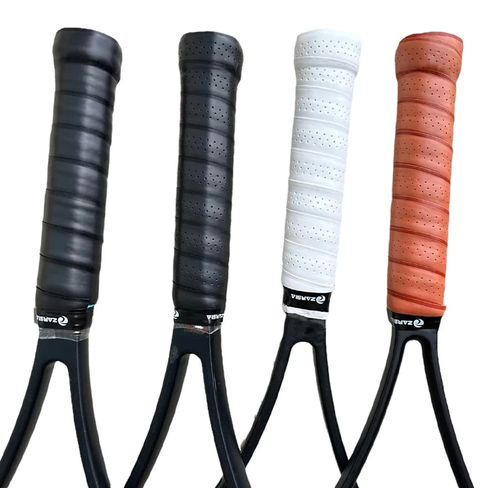 3 pezzi antiscivolo in pelle PU fascia per racchetta da tennis impugnatura spessa impugnatura in pelle colorata per racchetta da tennis