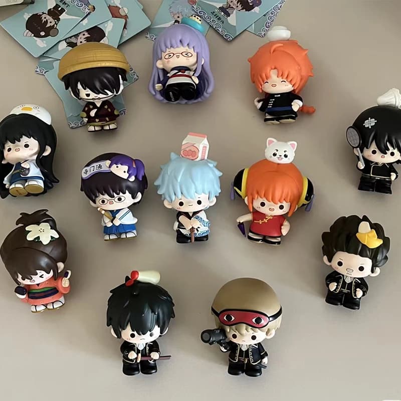 Scatola cieca originale della serie Gintama, prima generazione, trendy, carina, action figure, decorazione da tavolo, ornamento, giocattolo regalo