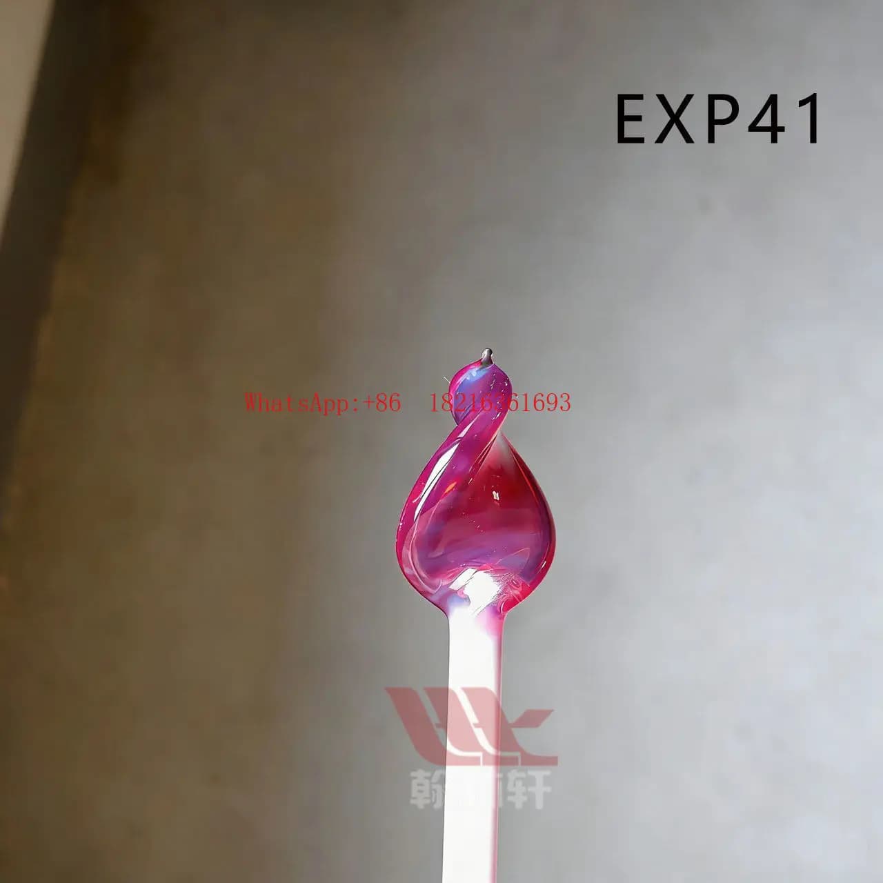 EXP41 540 Barra di Vetro Colorato Rosso Rosa, Striscia di Vetro Temperato Smaltato per Lampade