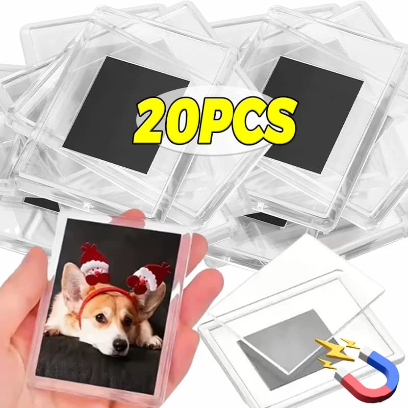 Portafoto magnetici trasparenti Portafoto magnetico per frigorifero in acrilico Portafoto con magnete trasparente Portafoto per inserti