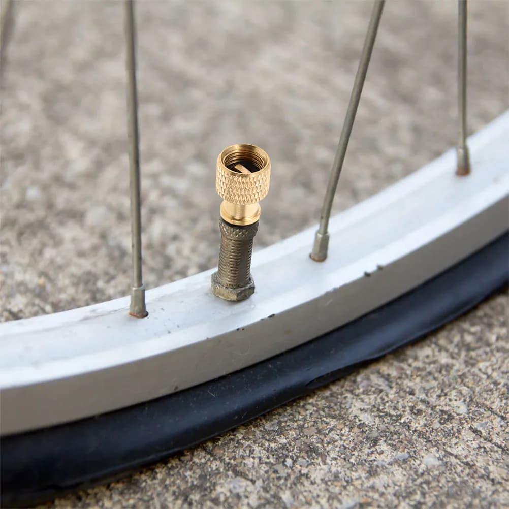Set di 6 adattatori per valvole da bicicletta in rame puro, da americano a inglese, per gonfiaggio rapido pneumatici, compatibili con pompe da bici compatte