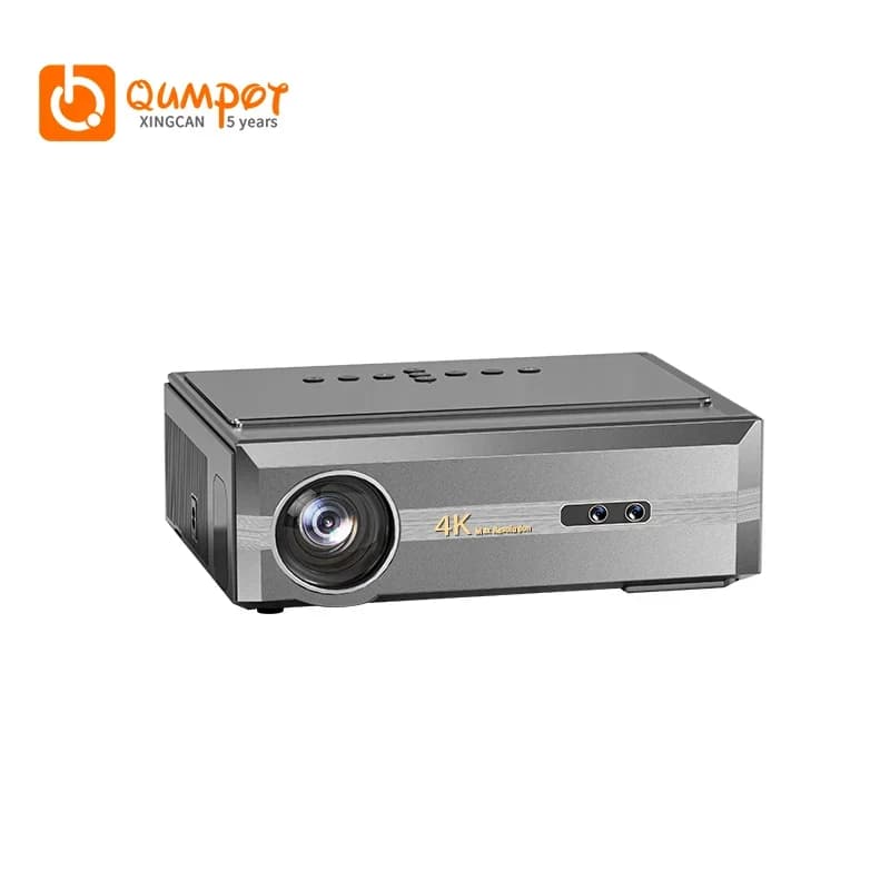 Proiettore Smart Qumpot Z10 1080p Home Theater 4K LED Mini Proiettore per Ufficio con Google TV