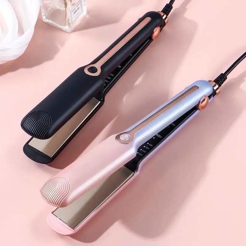 Two-in-one electric ceramic board straightener and curling iron, with negative ion technology, suitable for home use