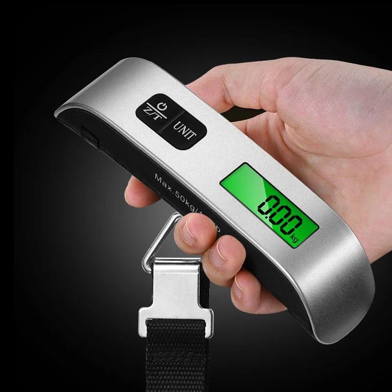 Bilancia Digitale Portatile con Display LCD 110lb/50kg per Valigie, Bagagli e Borse da Viaggio