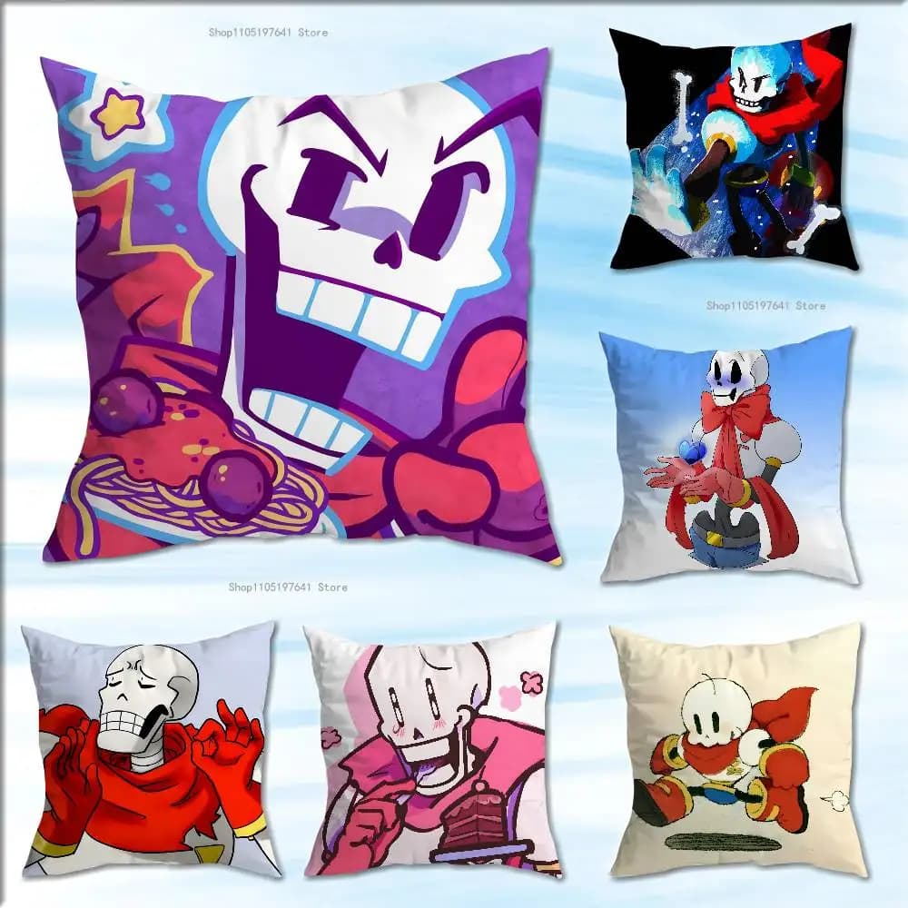 U-Undertale Papyrus Pillow Case cute cartoon anime peripheralsBedroom Sofa Decorative Cushion Cover Soft Cushion Cover