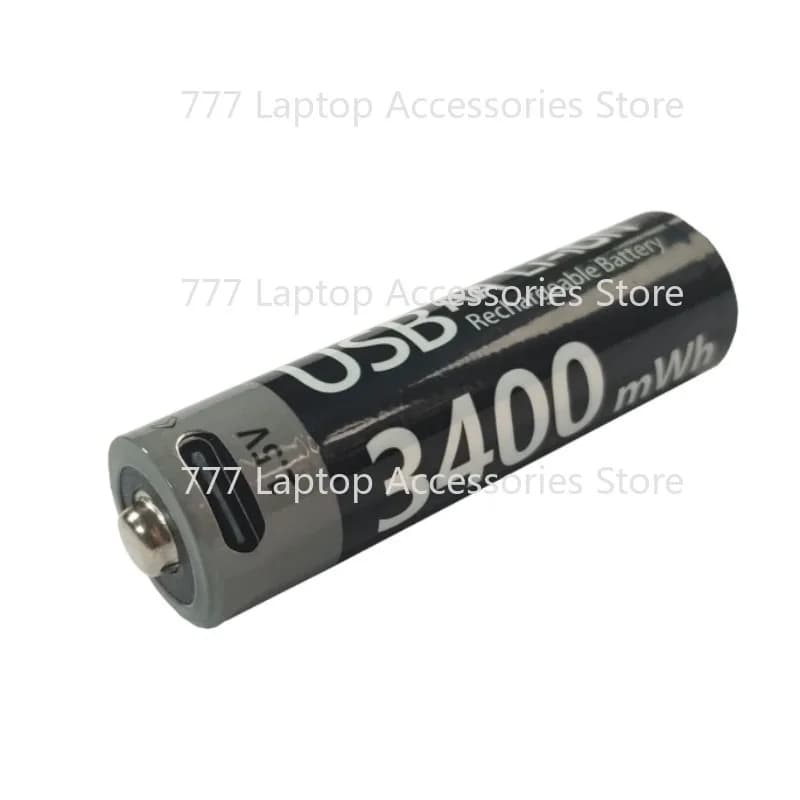 Batterie Ricaricabili AA 1.5V 3400mWh con USB Tipo-C, Batterie al Litio per Telecamere da Caccia, Telecomandi, Mouse, Serrature e Microfoni