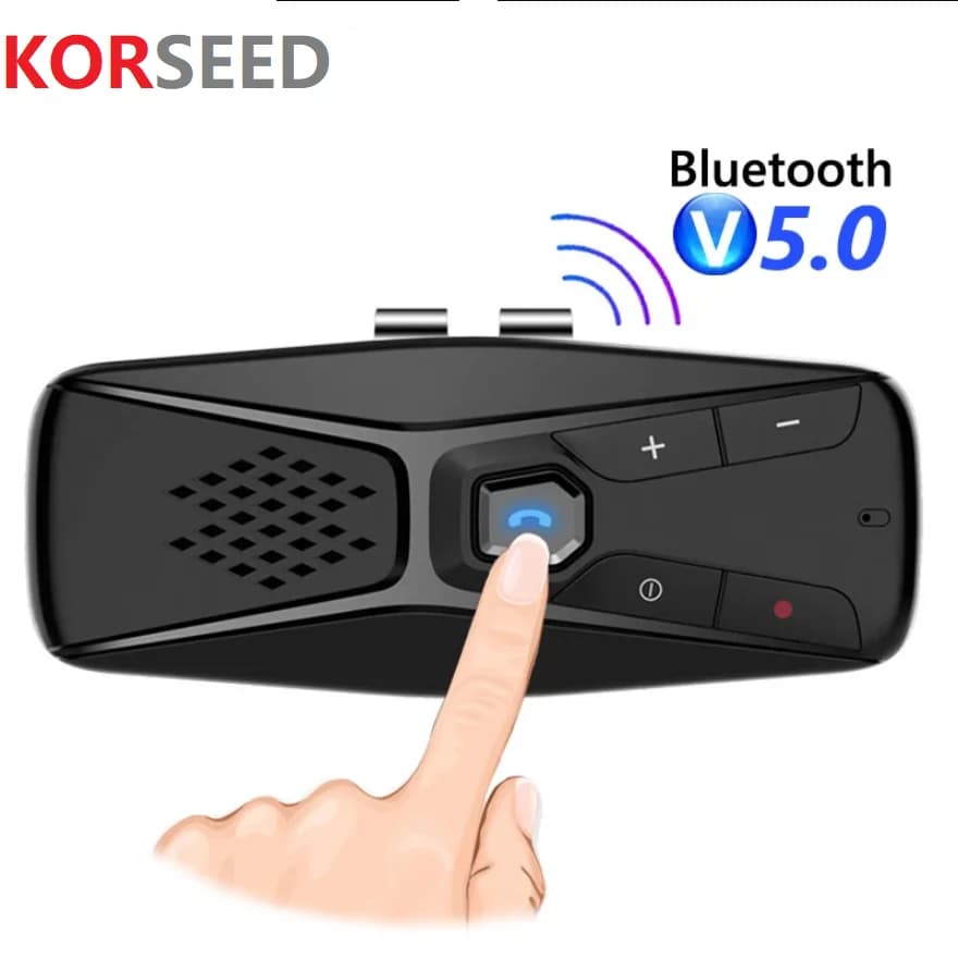 Korseed Visiera parasole Wireless Bluetooth 5.0 Vivavoce per auto Kit vivavoce per auto Wireless con microfono Accensione/connessione automatica