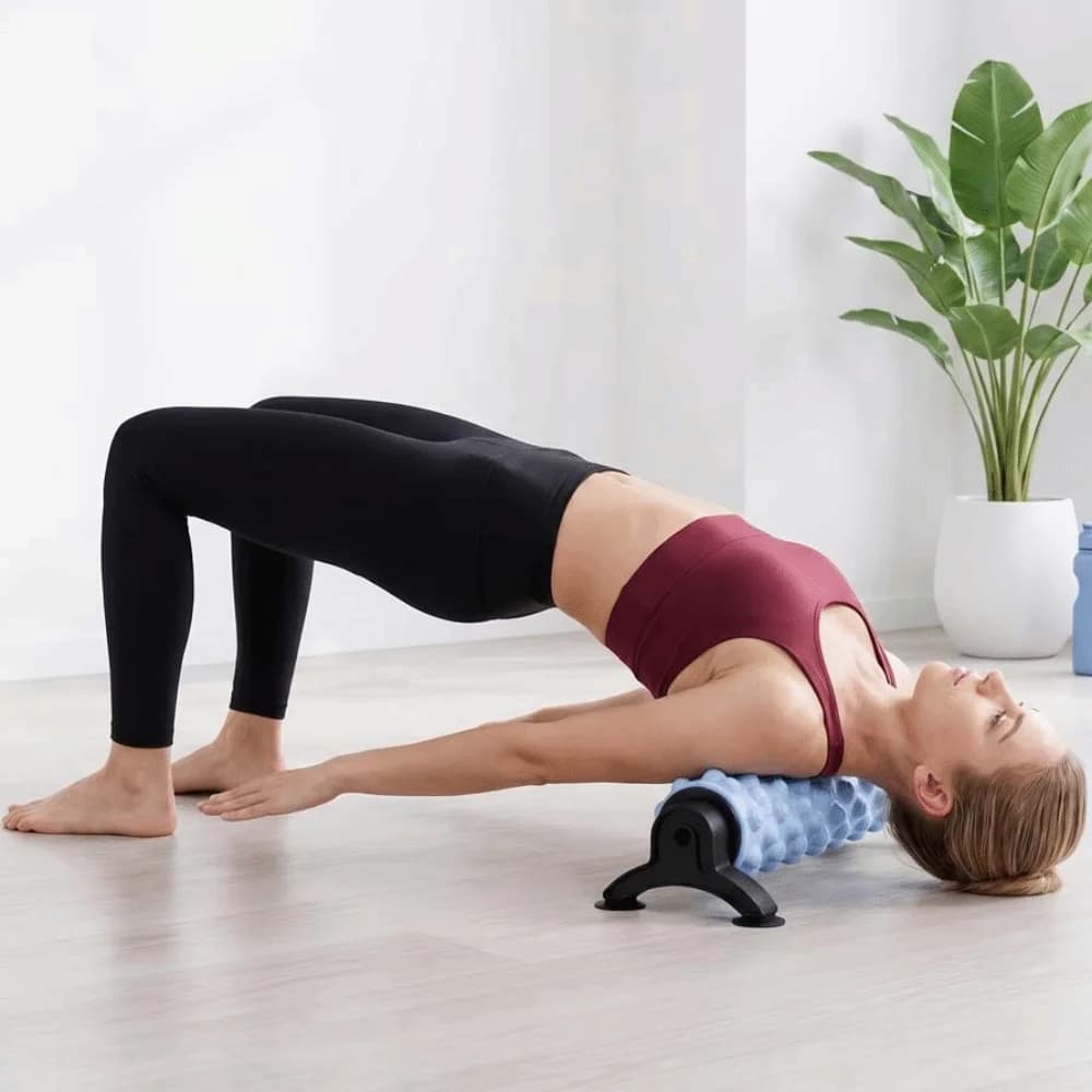 Non-Slip Suction Cup Foam Roller Stable Large Load Bearing Muscle Relaxation Roller Easy To Use with Stand EVA Yoga Column