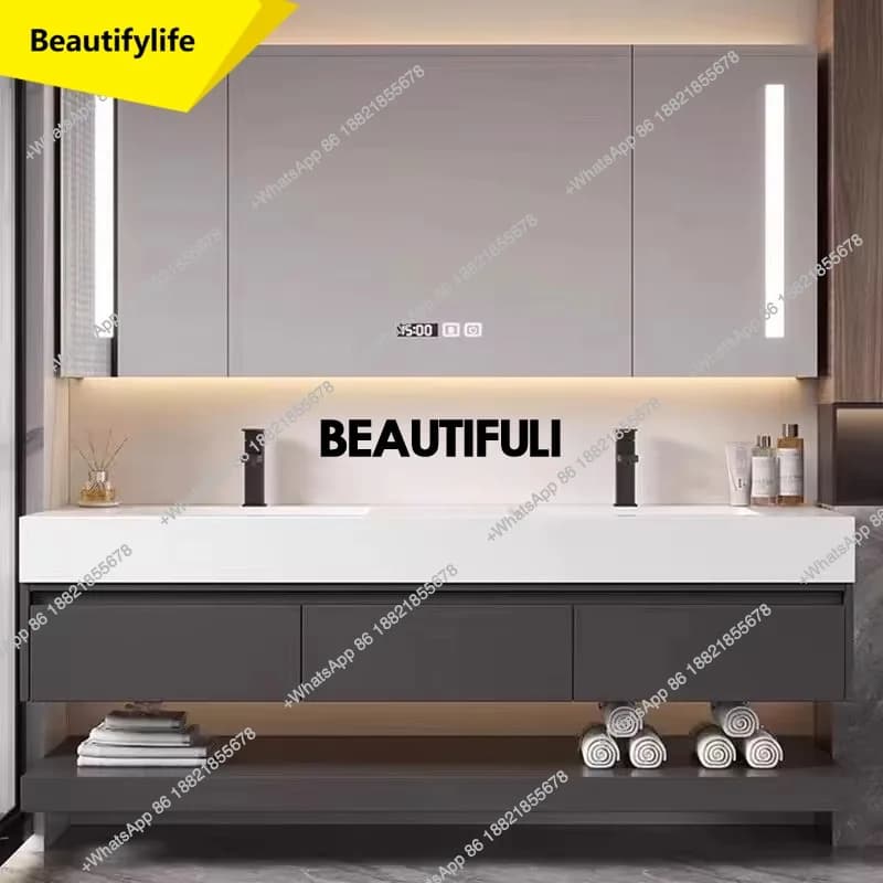 a17 Armadietto da bagno portaoggetti interno Specchio di illuminazione Armadietto da bagno a parete per trucco Vanity Toilet Meuble Salle De Bain Home Furni