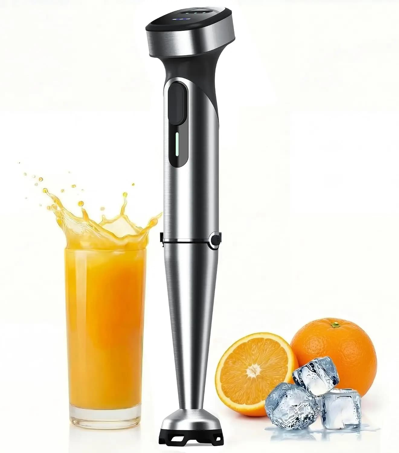 Cordless Immersion Blender, Rechargeable Hand Blender with Adjustable Speed, Portable Stick Mixer for Smoothies, Soups, Baby Food