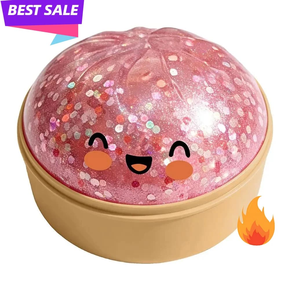 Nuovo Giocattolo Antistress Kawaii a Forma di Raviolo con Faccina Sorridente, Base Unica a Forma di Vaporiera, Pallina Spremibile, Regalo di Compleanno per Ragazze, Ragazzi e Adulti