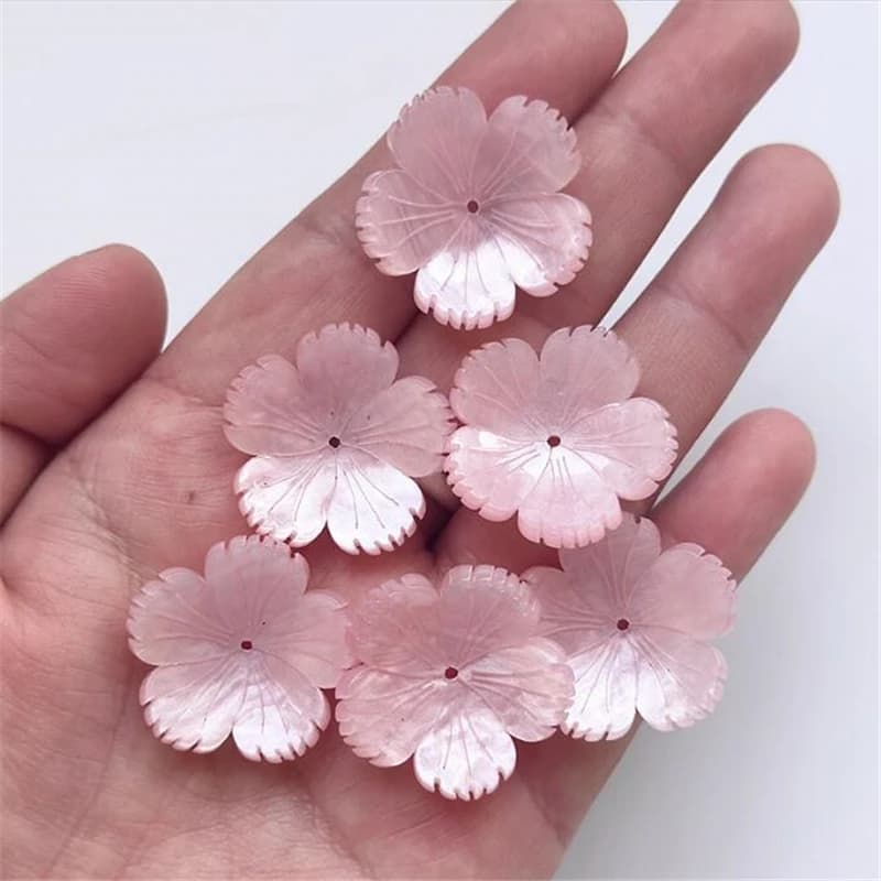 10 Pz/lotto Nuovo Acido Acetico Imitare Conchiglia 26 MILLIMETRI Fiore Rosa Perline Cap Resina Pendenti E Ciondoli Connettori Fai Da Te Capelli Creazione di Gioielli Accessori