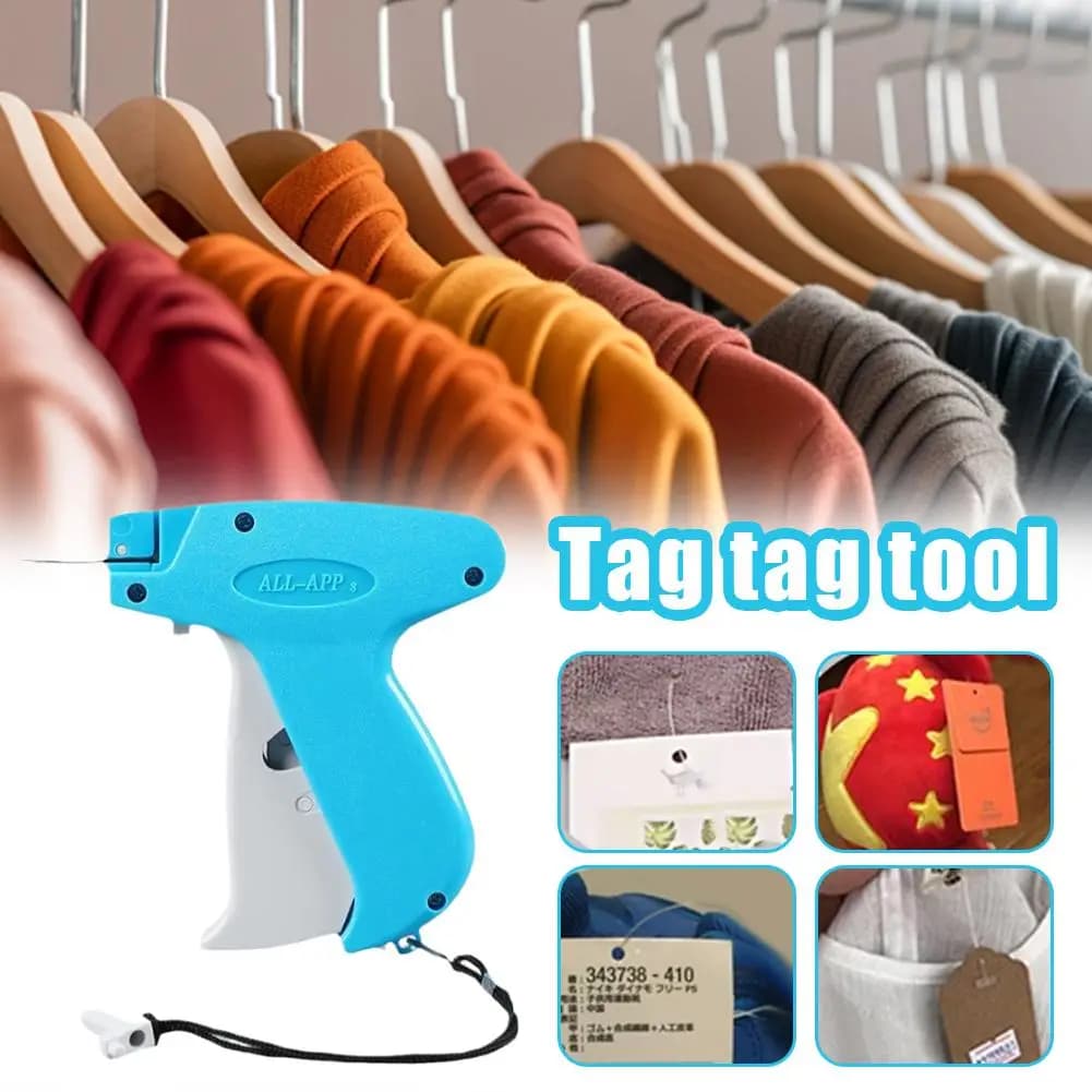 Strumento per l'etichettatura dei calzini per abbigliamento: pistola per etichette per indumenti con graffette in plastica, accessorio efficiente per etichette dei prezzi per negozi al dettaglio e uso domestico
