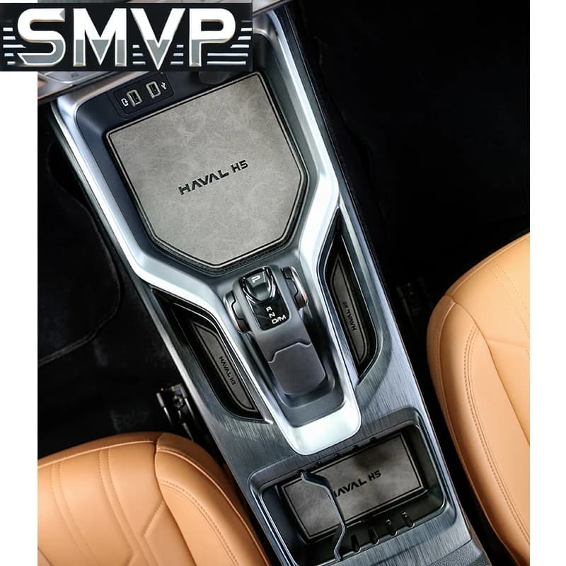 Misura Per GWM Haval H5 II 2nd Gen 2023 2024 Car Styling Tappetino antiscivolo Porta Scanalatura Pad PU Pelle Cancello Slot Tazza Cuscino Auto Accesso