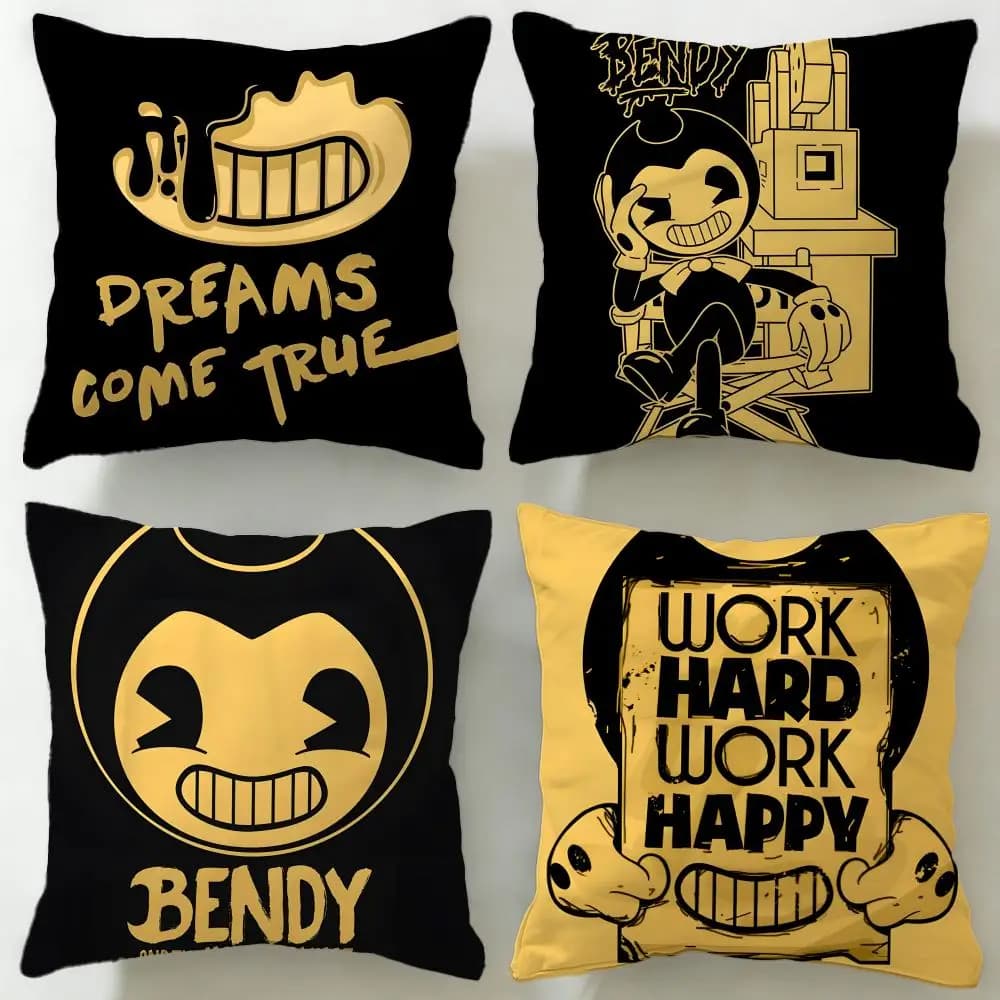 Federa per cuscino Bendy and the Ink Machine, morbida e facile da lavare, versatile per divano, letto, viaggi e ufficio