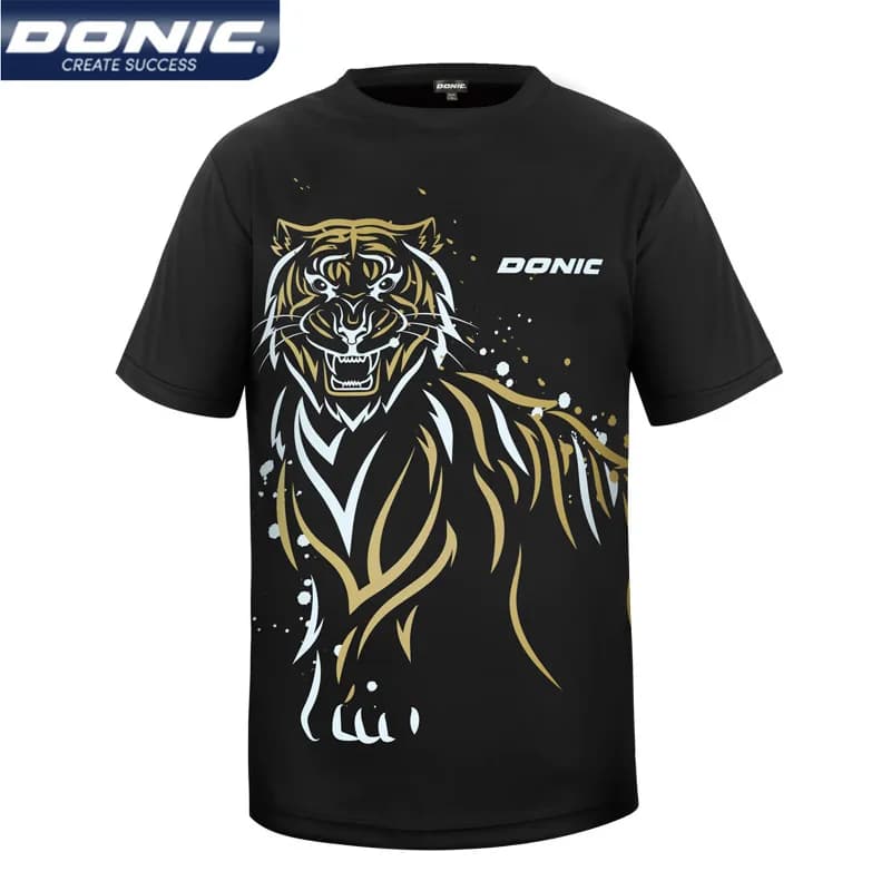 Bionic 83237 maglia da Ping Pong uomo donna t-shirt sportive tigre traspirante Ping Pong camicie manica corta girocollo