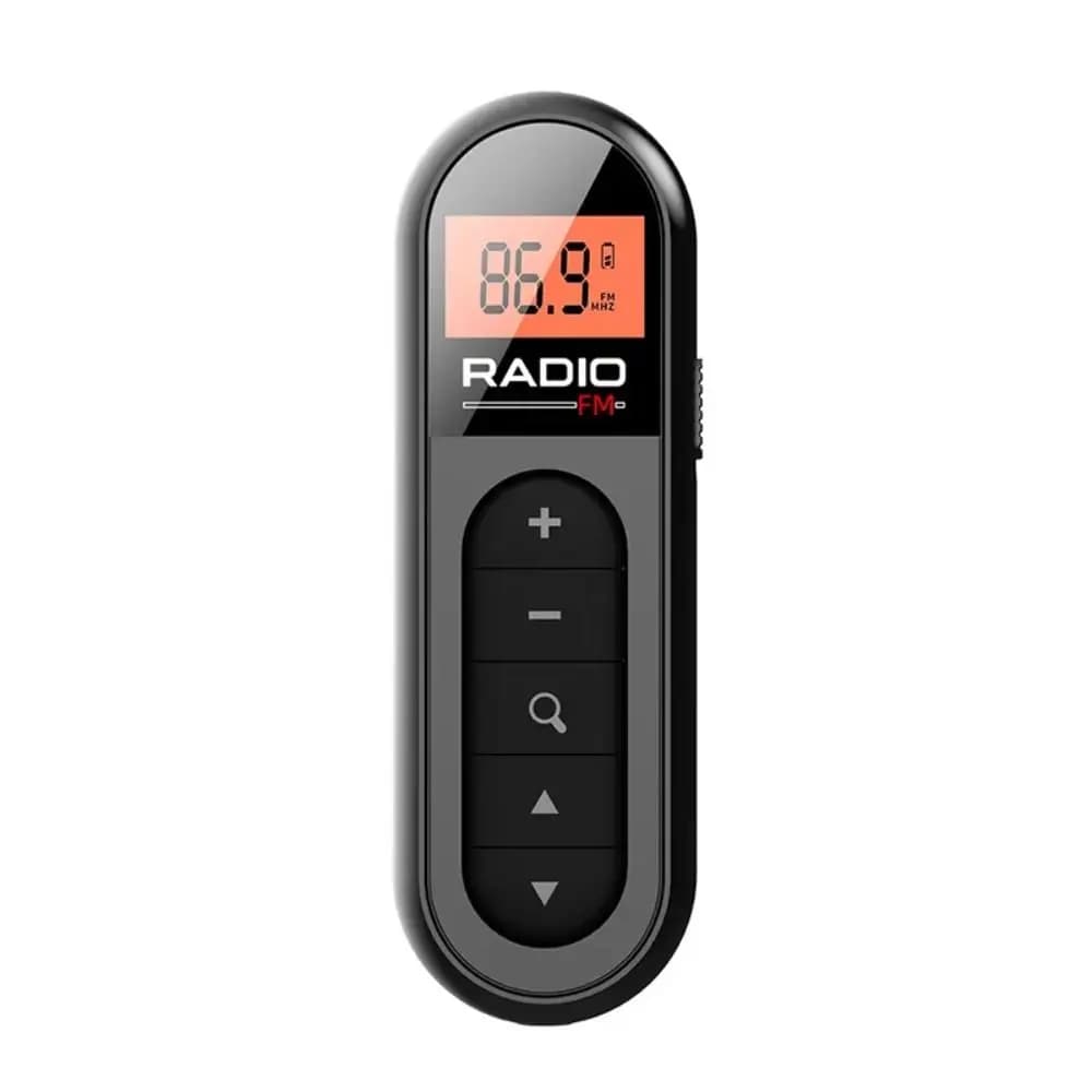 Rechargeable FM Portable Radio Best Reception LCD Screen Pocket Radio Digital Tuning Belt Clip Mini Clip FM Radio Tours Running