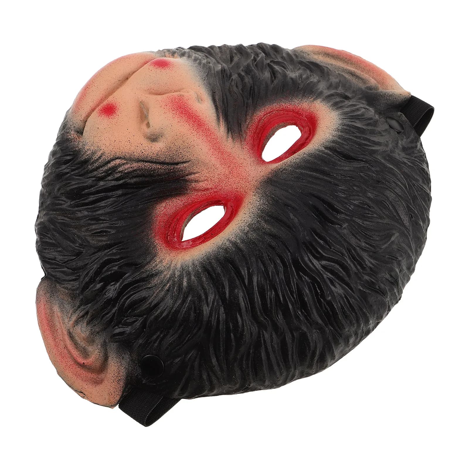 Monkey Mask Animal Decorative Black Soft PU Half Face Halloween Costume Party Carnival Prop Realistic Masquerade Cosplay