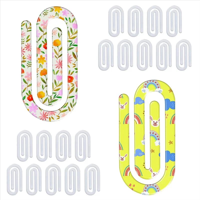 AT02-20 Confezione di graffette in carta acrilica grezza per sublimazione, graffette per sublimazione jumbo da 4 pollici x 2 pollici per ufficio, casa, scuola, fai da te
