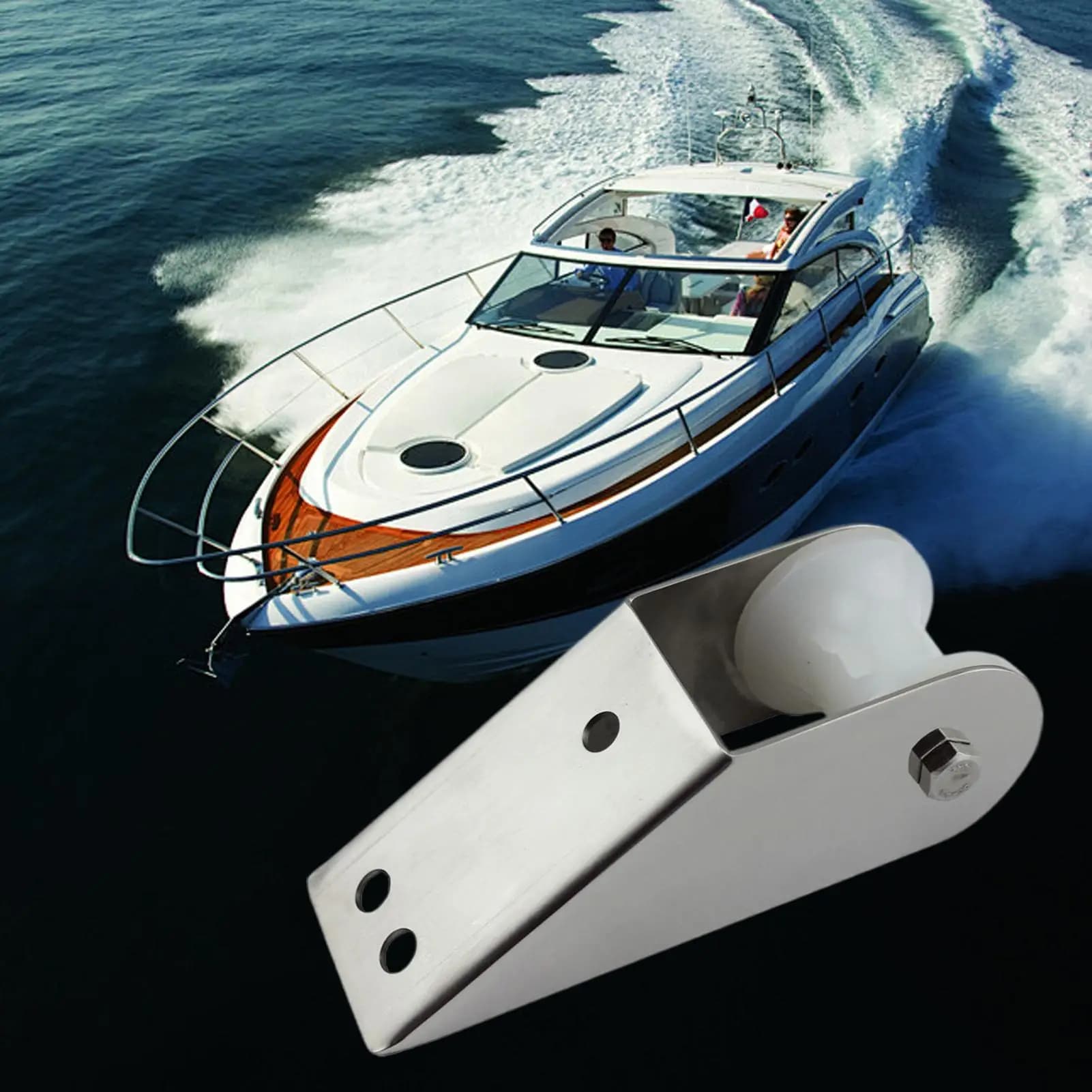 Staffa per ancoraggi per prua per barche in acciaio inossidabile Ancoraggi per prua per yacht Sostituzione hardware per lancio di rulli per kayak, canoe, navi