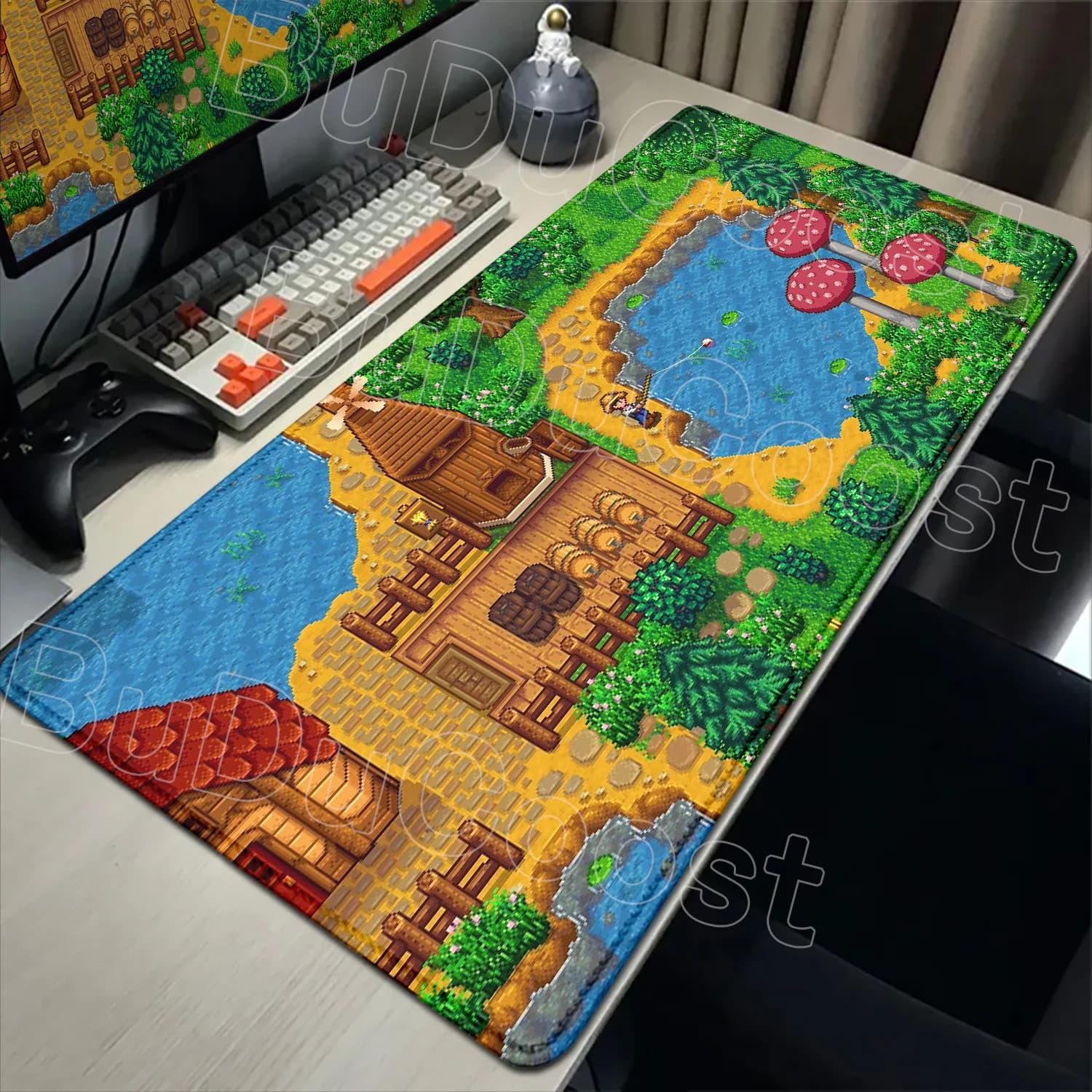 Tappetino per Mouse Anime Super Kawaii, Popolare Tappetino da Gioco Stardew Valley, Antiscivolo per Scrivania e Tastiera
