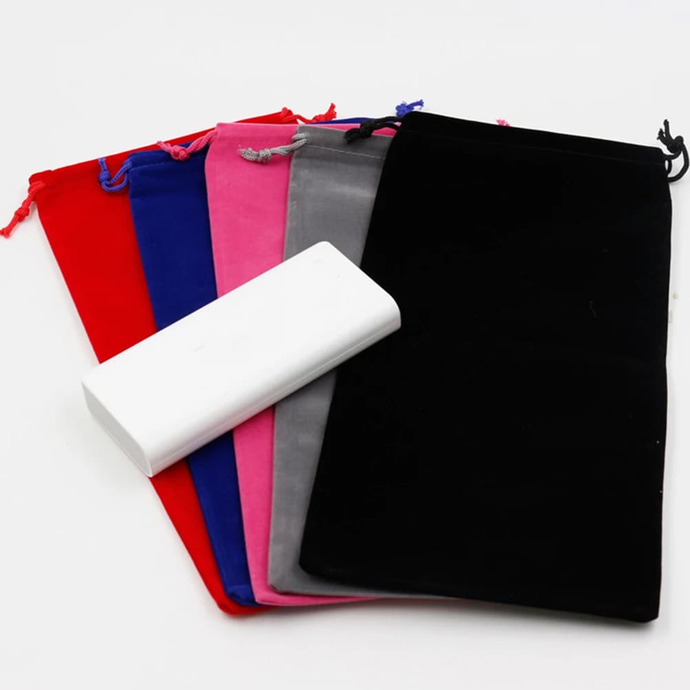 5 pz 20X25 Cm Asciugacapelli Elettrico Sacchetto di Flanella Con Coulisse Sacchetto Multifunzione Sacchetto di Immagazzinaggio Per Asciugacapelli Gioielli Regalo Sacchetto di pelucchi