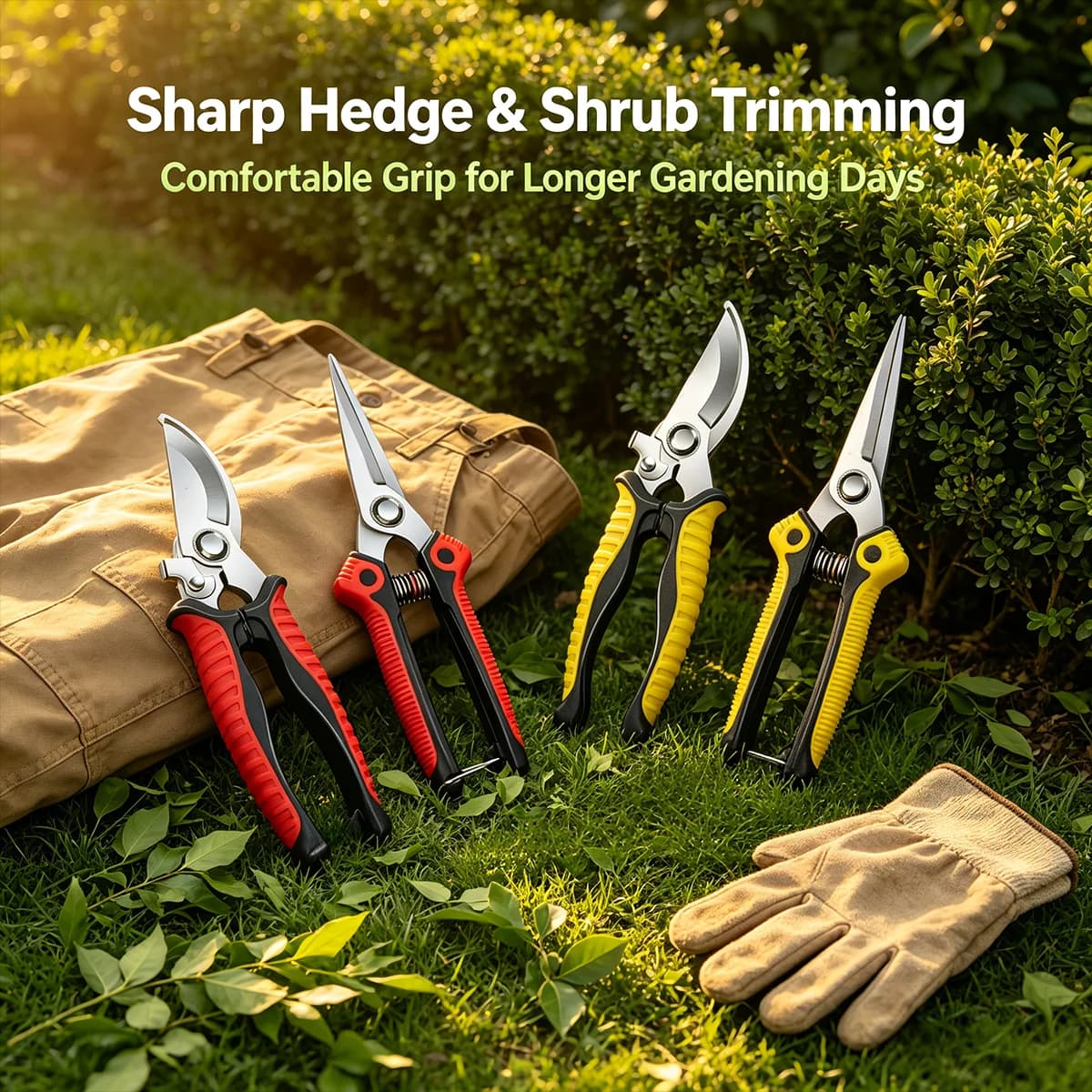 TUPI Gardening Scissors | Pruning Shears For Flower, Fruit, Bonsai, Tree Branch Cutting | Professional Sharp Blades For Trimming