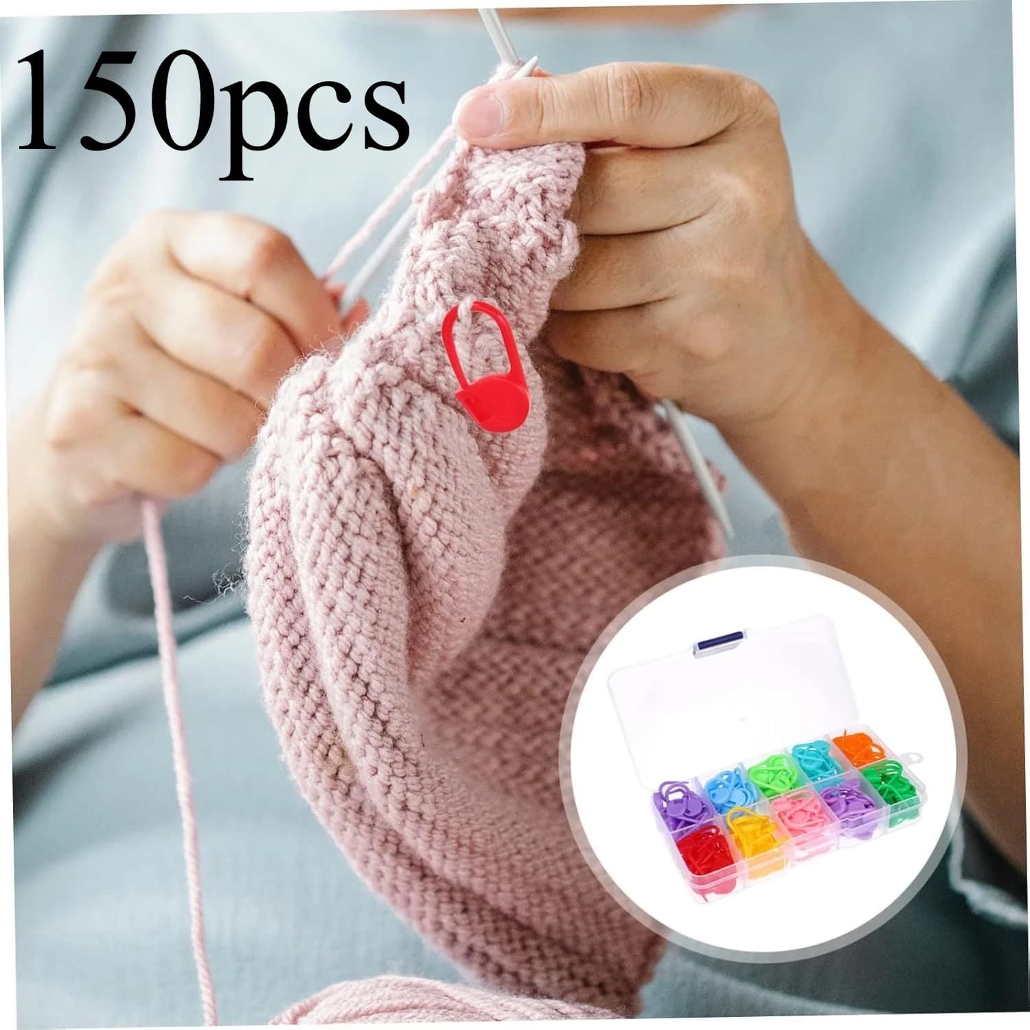 150pcs Knitting and crocheting needles, marking pins, used for easily marking knitted items such as sweaters and hats