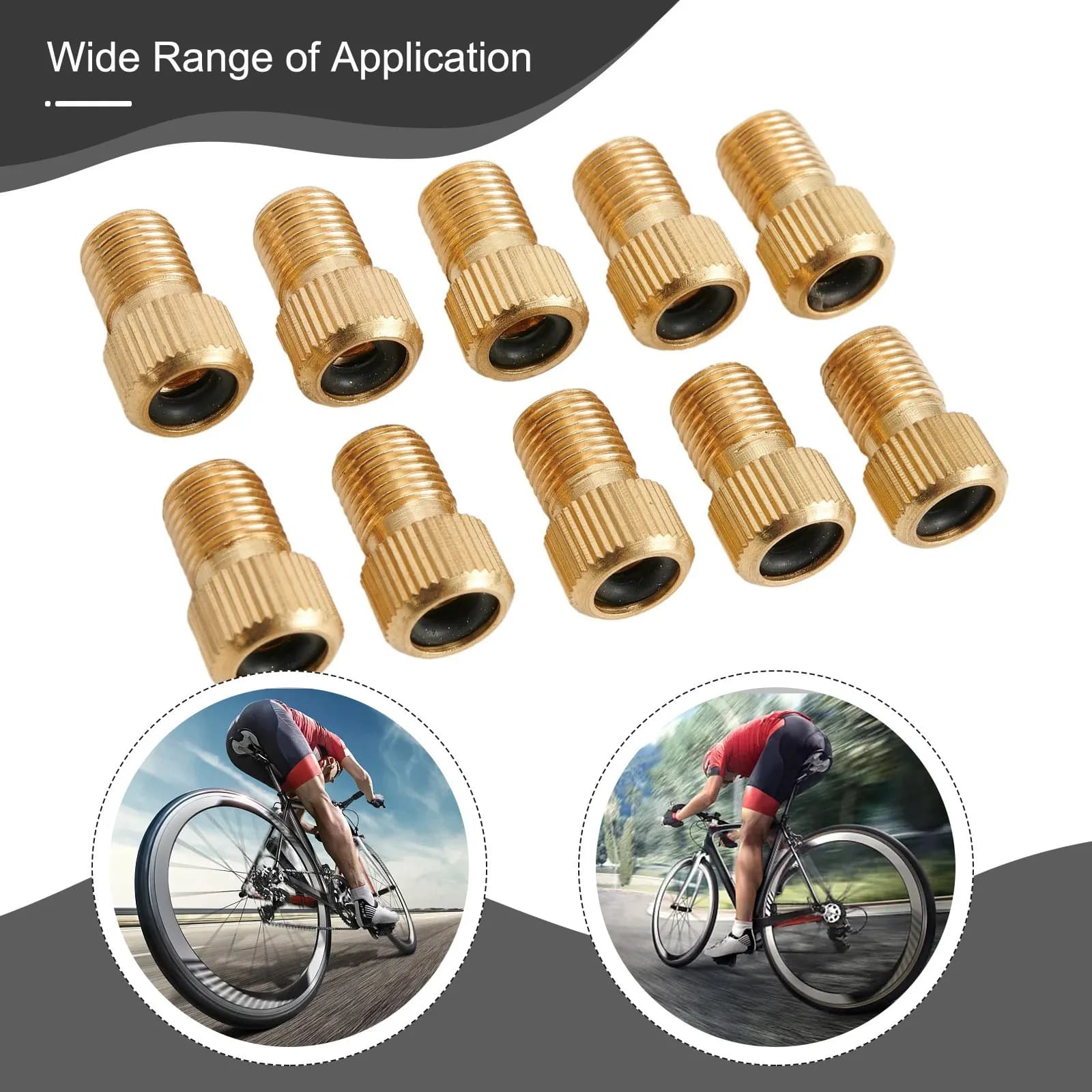 5/10 pezzi adattatore valvola bicicletta Dv Sv francese a Dunlop valvola per auto pompa per auto